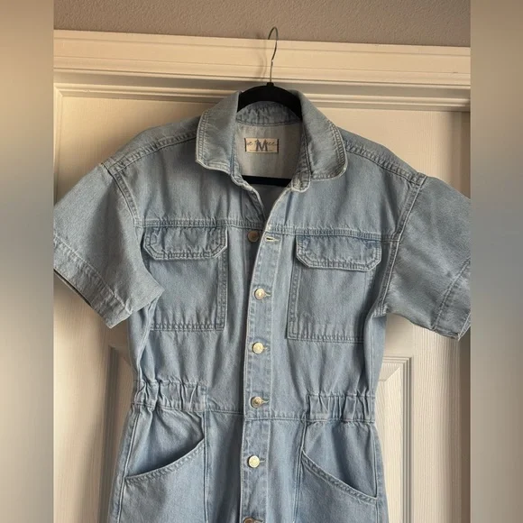 Free People Marci Jumpsuit - Denim Medium - Picture 5 of 11